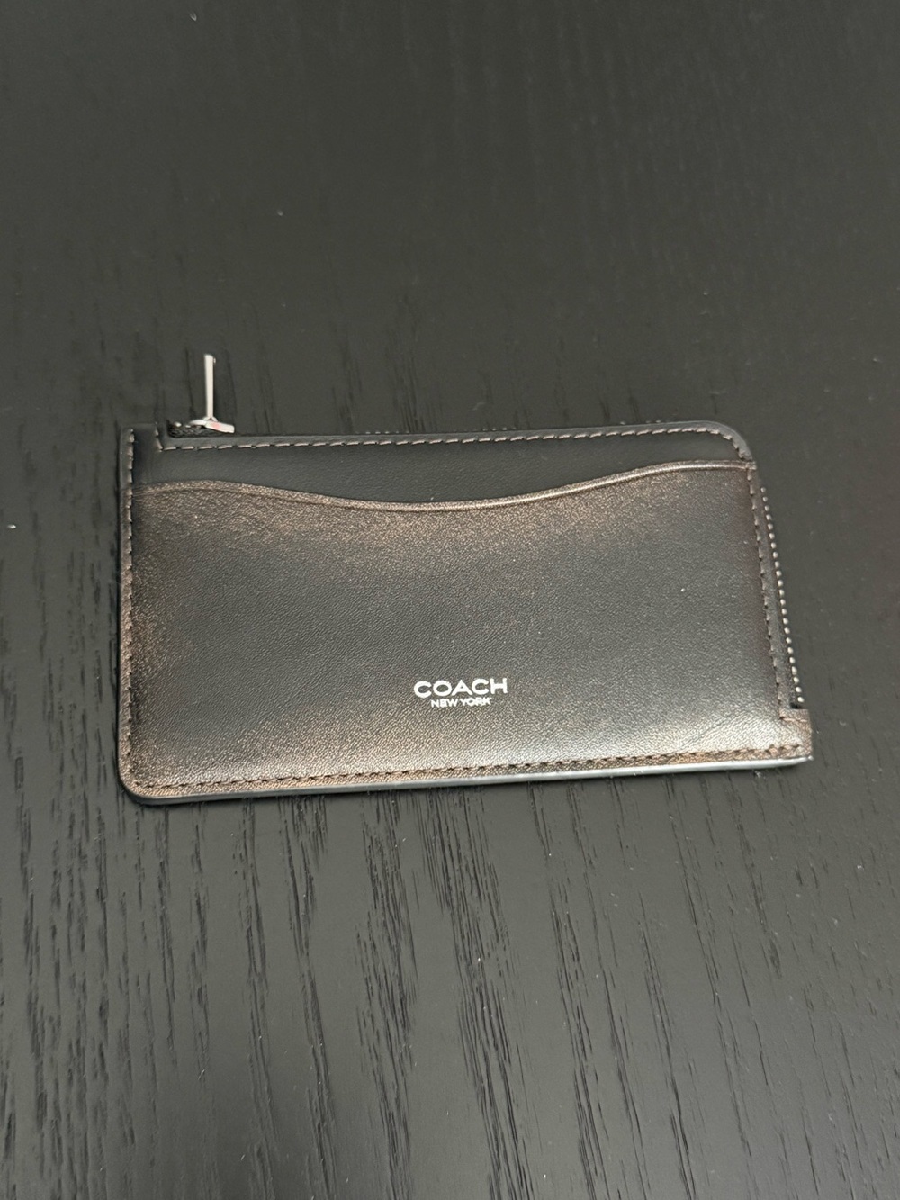 Coach Zip Card Case in Loved Leather